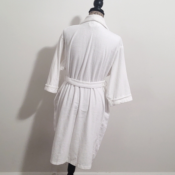 DOVE Women White Robe with Blue Logo - Picture 4 of 8